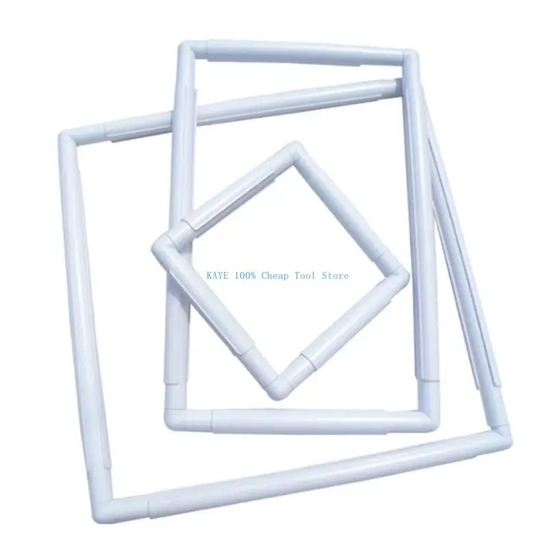 

G6KA Plastic Square Sewing Hoop for Embroidery, Needlepoint DIY Craft Sewing Tools Stitches Frame Embroidery Clip Frame