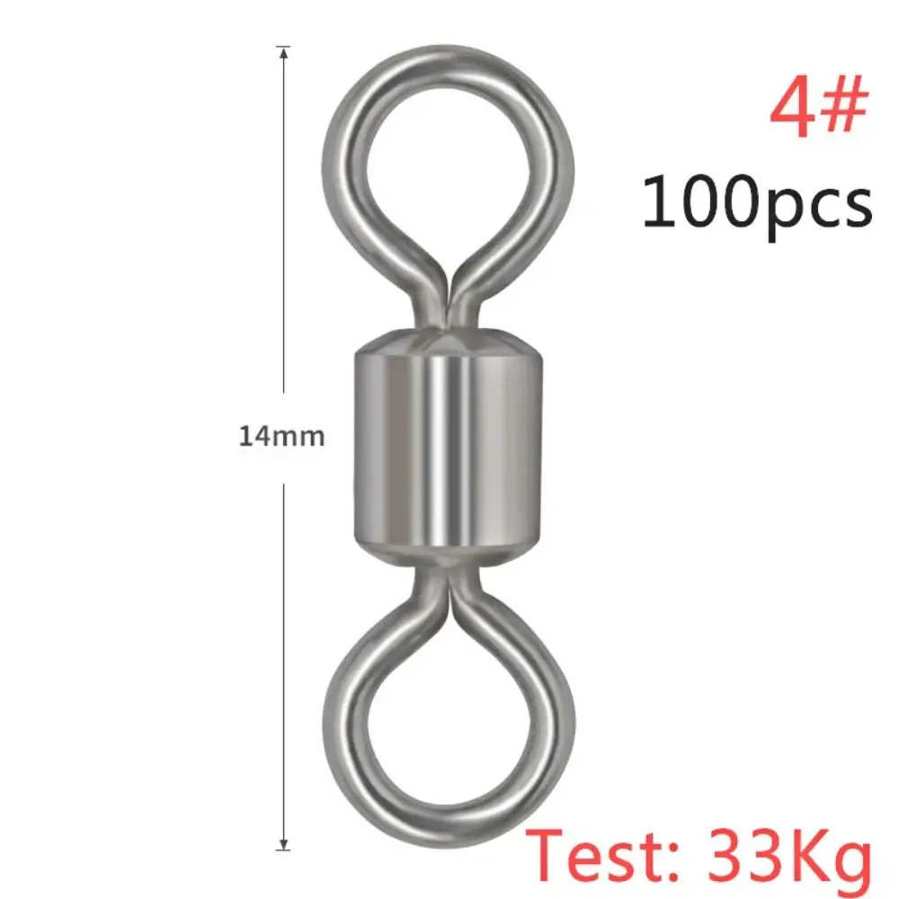 

Stainless Steel Accessories Eight Shaped Ring Ring Swivel Connector Fishing Gear Fishing Rolling Swivel Ball Bearing Barrel