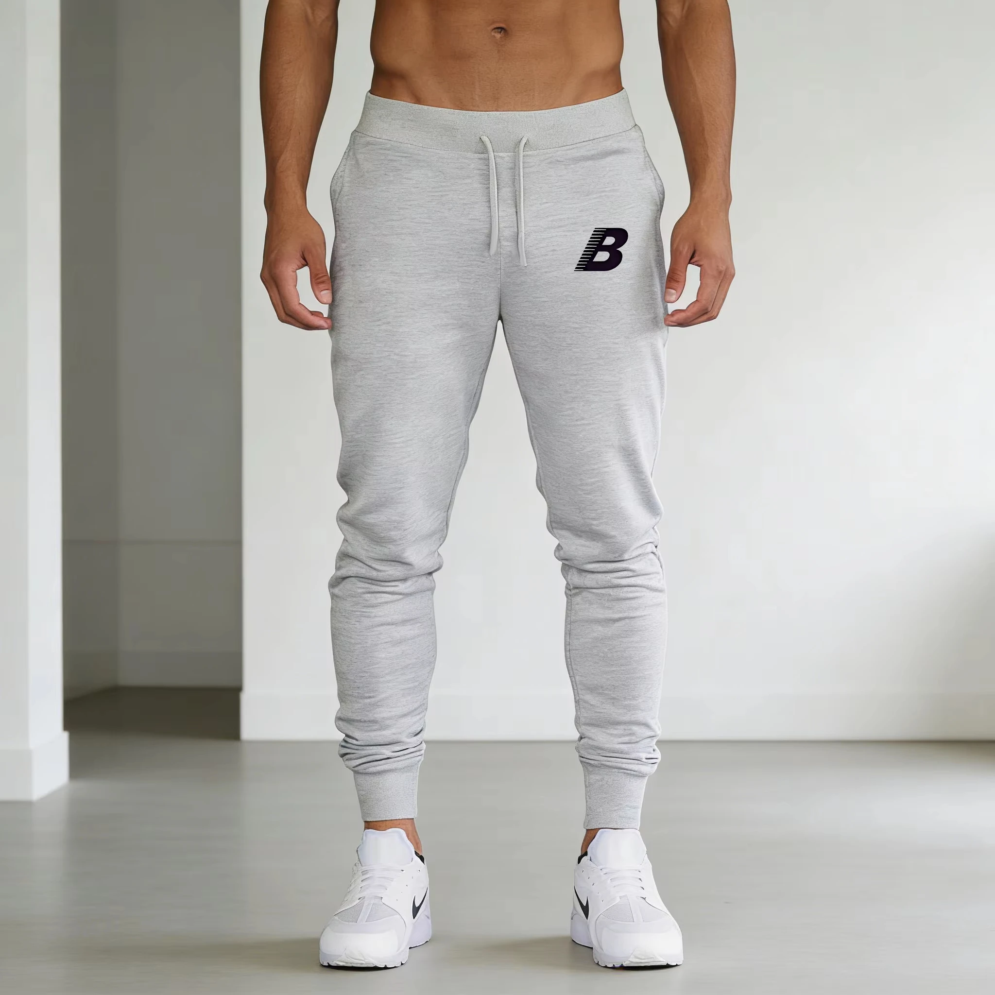 Letter B print Casual Sports Pants Running Workout Jogging Long Pants Gym Sport Trousers for Men Jogger Sweatpants men pants