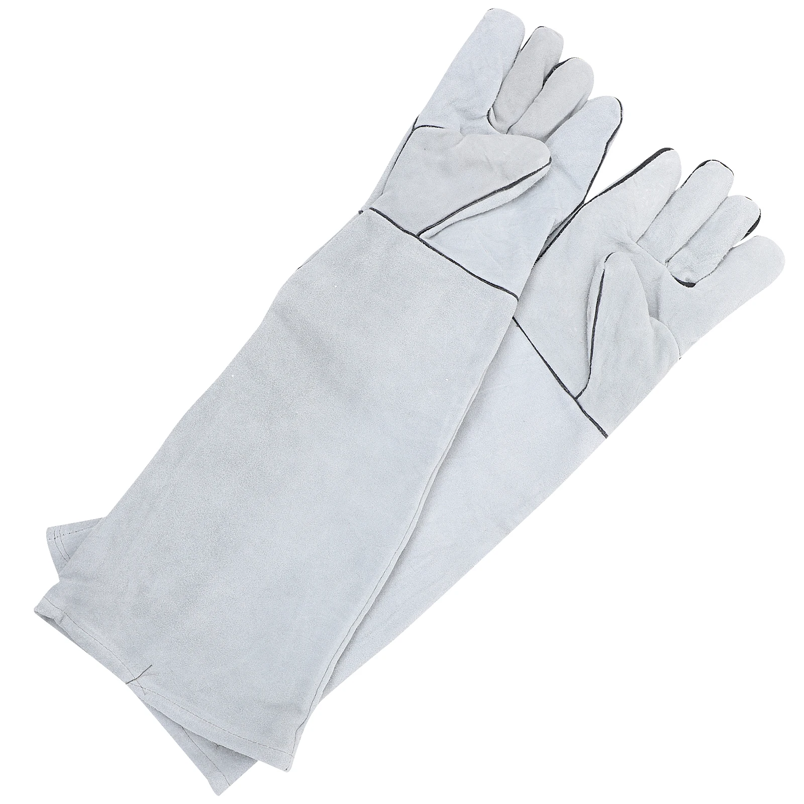 

Anti bite Gloves Thick Light Grey High Temp Resistance Pet Handling Heat Outdoor BBQ Camping Home Use Bite