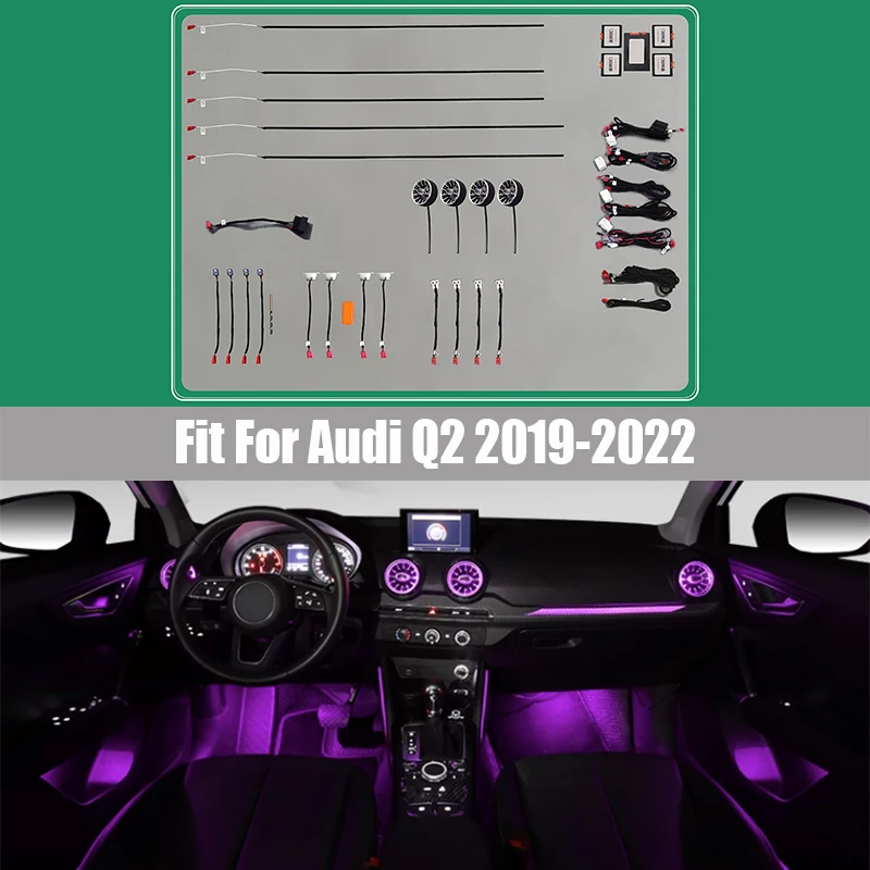 

LED Ambient Light Suitable for Audi Q2 2019 2020 2021 2022 Phantom Ambient Light Screen Control/CD Button Control