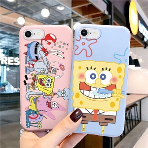 Weiches Silikon -TPU -Hülle mit lustigem Cartoon -Design für iPhone If 2020, 8, 7, 6s, 6 weitere 12 HauptverkaufsspongeBob Grande - №9