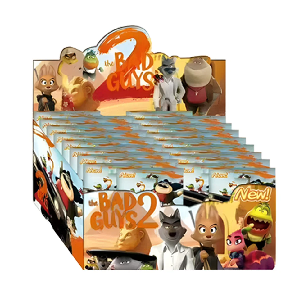 Confezione da 24 portachiavi, Bad Guys Alliance fatto a mano, bambola di cartone animato, smontaggio della scatola cieca, divertente giocattolo ornamentale