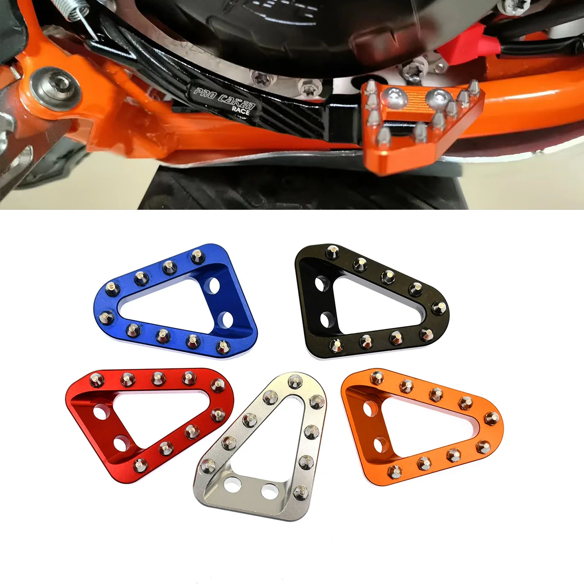 

For KTM XC XCF XCW SX SXF EXC EXCF TPi 6 Day 125 150 250 350 450 500 2017-2020 2021 2022 CNC Rear Brake Pedal Step Tip Plate