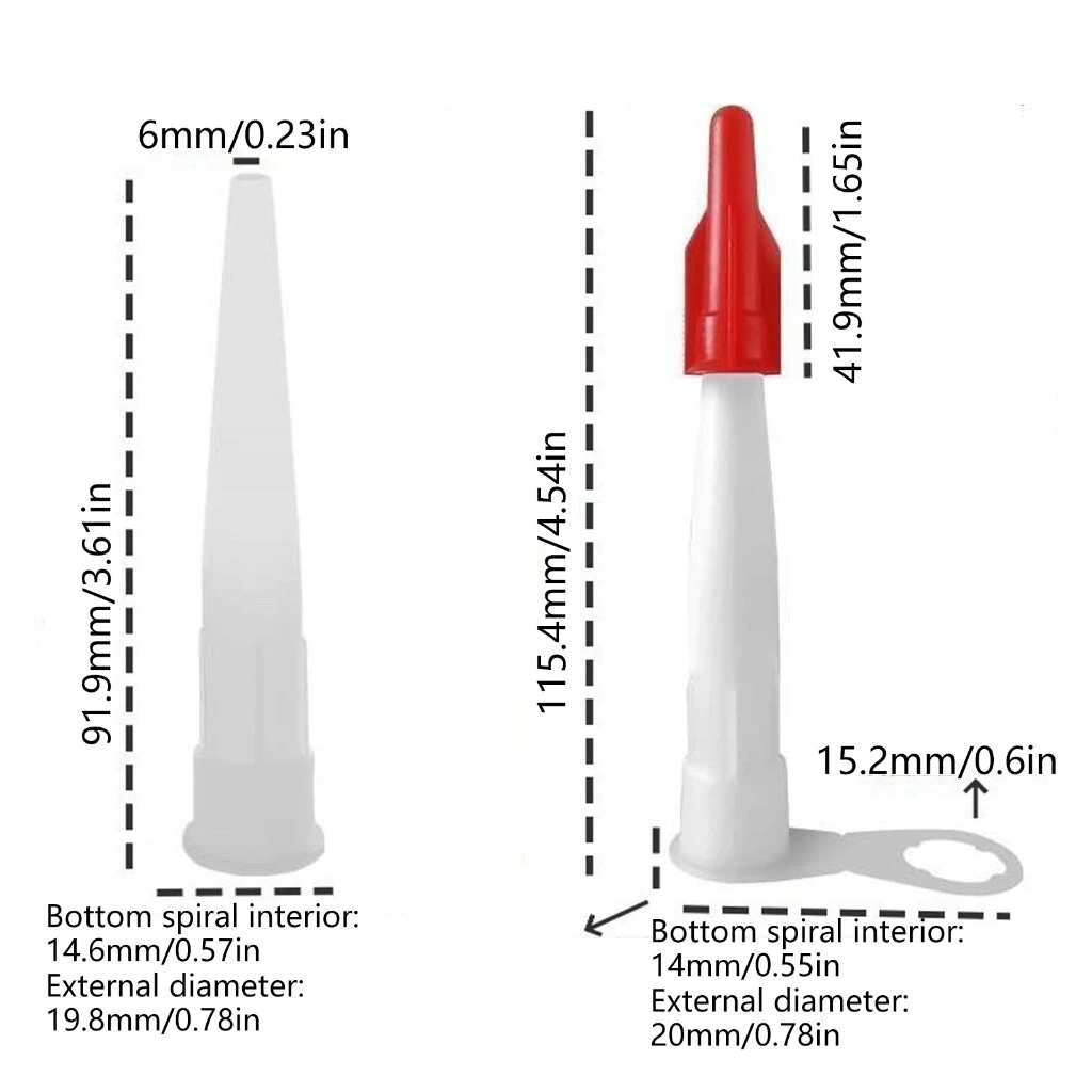 10Piece Construction Sealant Applicator Set with Silicone Nozzle Tips Compatible for Standard Caulking And Adhesive Projects