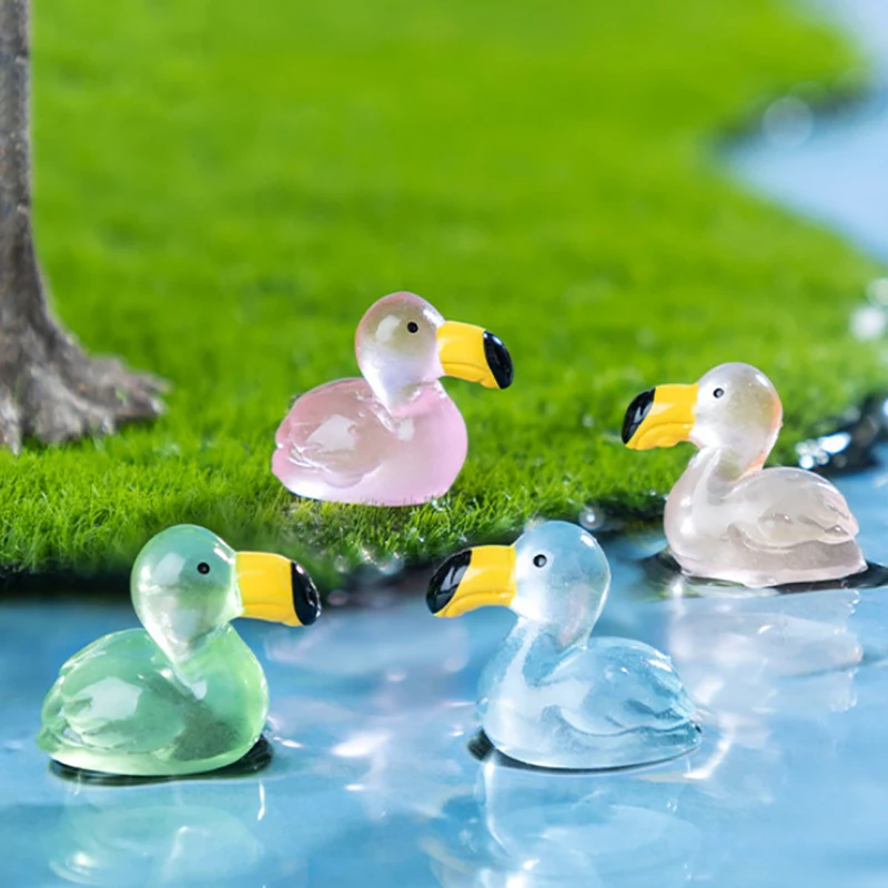 Mini Flamingo Ornamento Luminoso, Figuras Miniaturas, Flamingo Minúsculo, Micro Paisagem, Decoração Para Casa Acessórios, Presentes