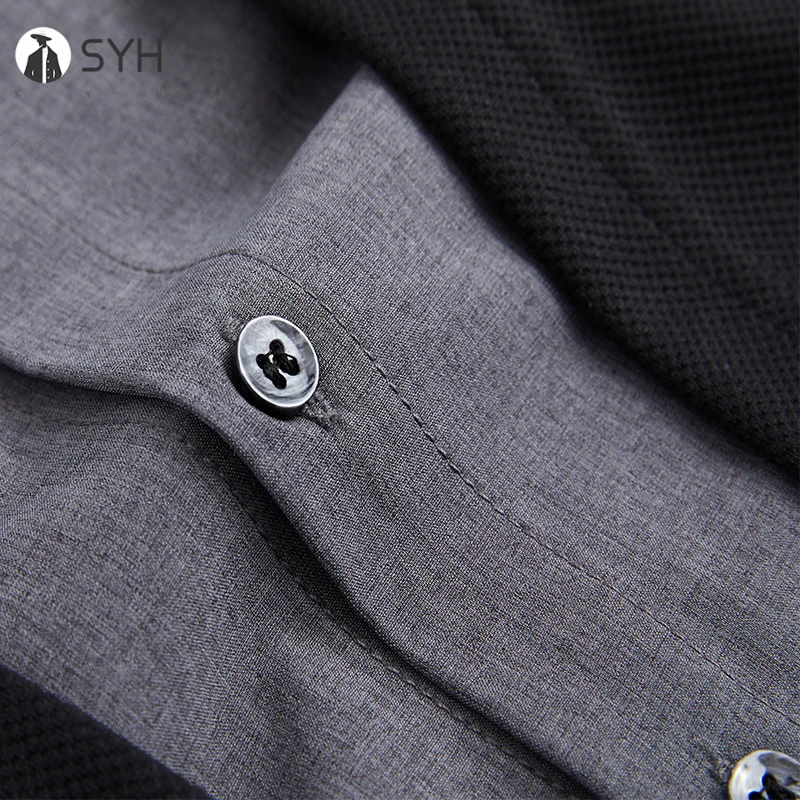 قميص رجالي كاجوال بأكمام طويلة مكون من قطعتين سترة مريحة للاستخدام الخارجي النسخة الكورية بلون سادة ومتعددة الاستخدامات #6