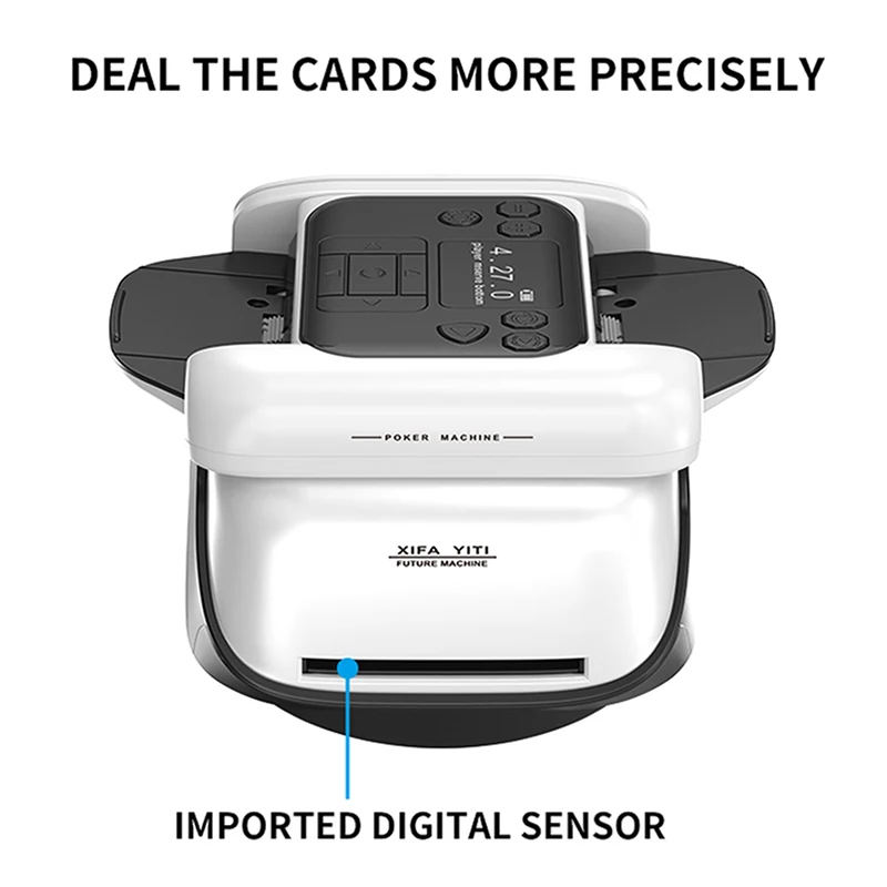 2 In 1 Playing Cards Shuffling Dealing Tool Home Party Games Poker Device 360° Rotating Automatic Cards Dealer Machine 2400mAh