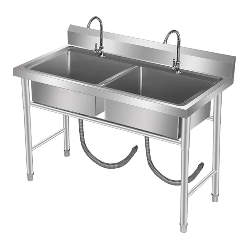 

Vegetable basin Double sink Kitchen sink Sink Vegetable Thickened Wash with bracket Wash basin