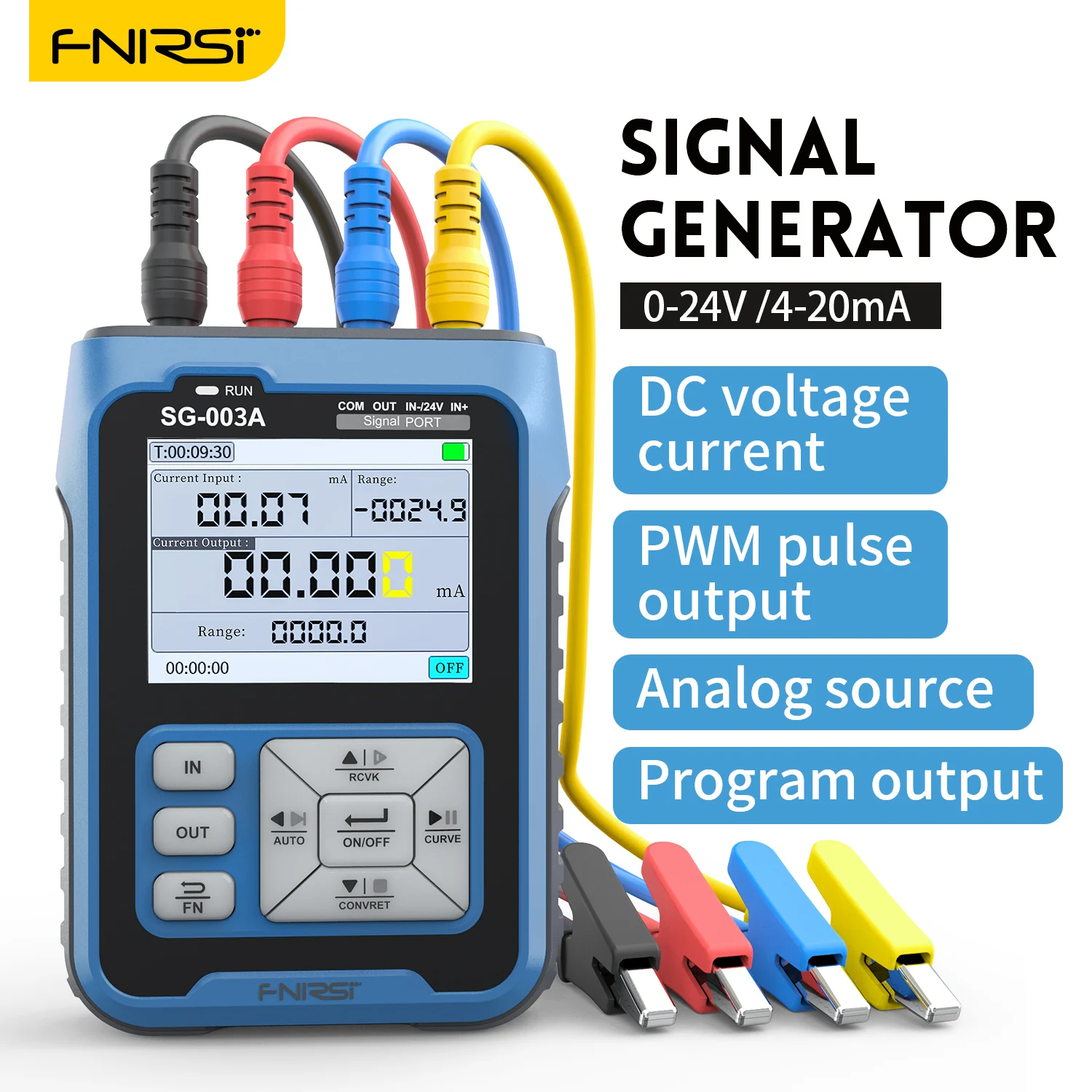 FNIRSI SG-003A 0-10V symulator regulowany prąd napięcia 4-20mA Generator sygnału nadajnik źródło transmisji kalibratora