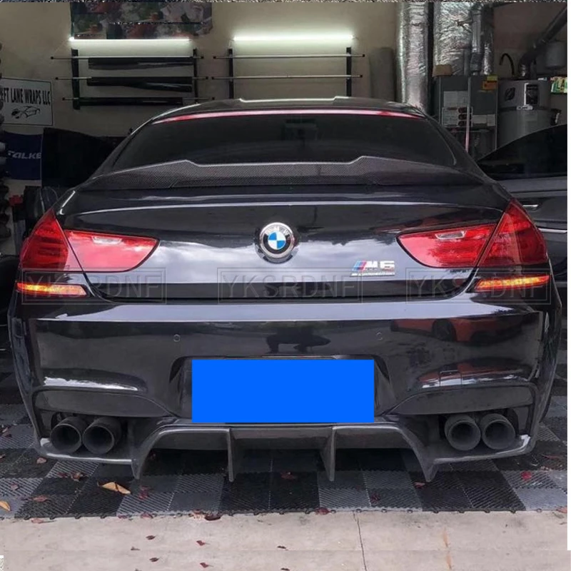 For BMW 6 Series F06 F12 4-door 2-door PSM Style Carbon Fiber Trunk Spoiler Wing 640i 640d 650i