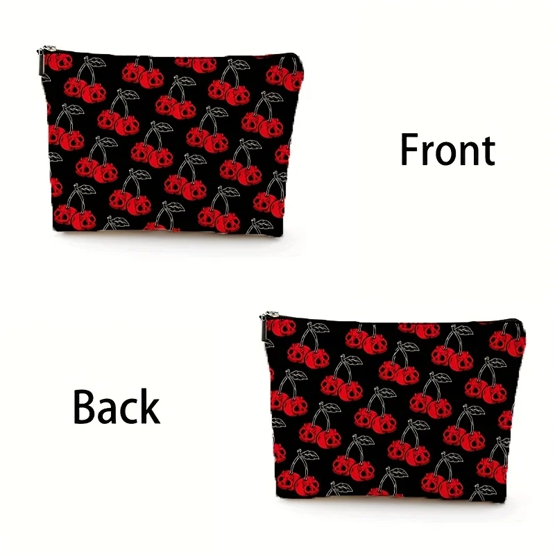 ハロウィーンプリントのメイクアップバッグ - かわいい多機能ジッパーポーチ、ジュエリー収納バッグ、旅行に最適なジッパー付き小型収納バッグ