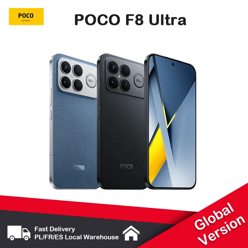 Smartphone POCO F8 Ultra 6,85 pouces AMOLED 120 Hz Snapdragon8 Elite Gen5 Hyperchararge 100 W et sans fil 50 W