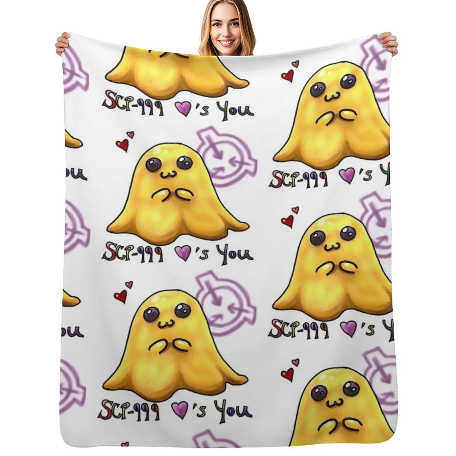 

SCP 999 loves you Throw Blanket Portable Lightweight Blanket for Travel Camping