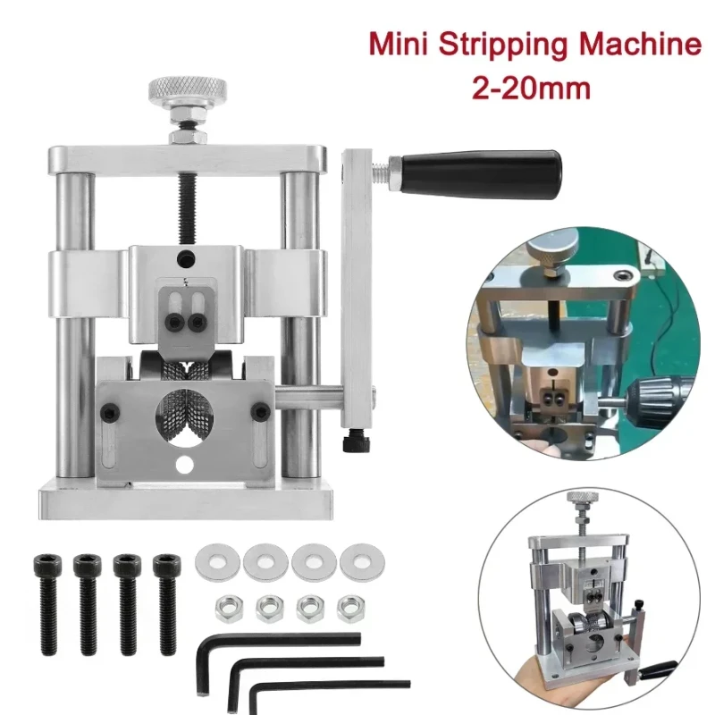 

Wire EDM Stripper Machine Wire Puller Peeling Automatic Hand Crank Manual Scrap Copper Cable Stripping DIY Mini Recycling Tools