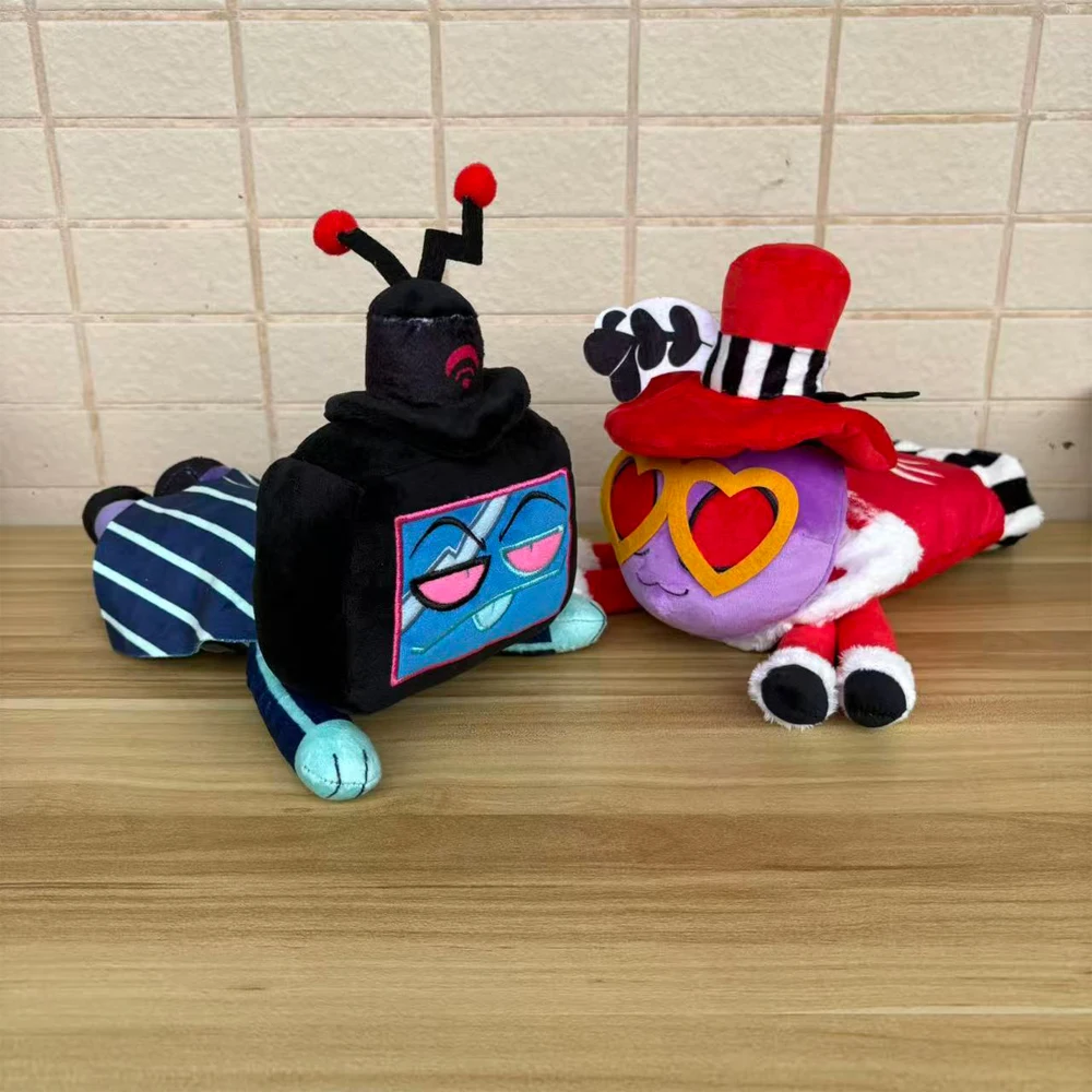 

25cm Latest Funny Lie Prone Style Couple Animation Hazbin 3V Vox Valentino Plush Toys Anime Hotel Home Sofa Decor Plushie Doll