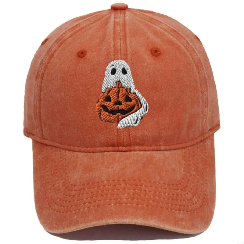2026 New Cotton-Rich Halloween Baseball Cap with Adjustable Back Strap Embroidered Panel and Outdoor Fall Styling for Daily Wear