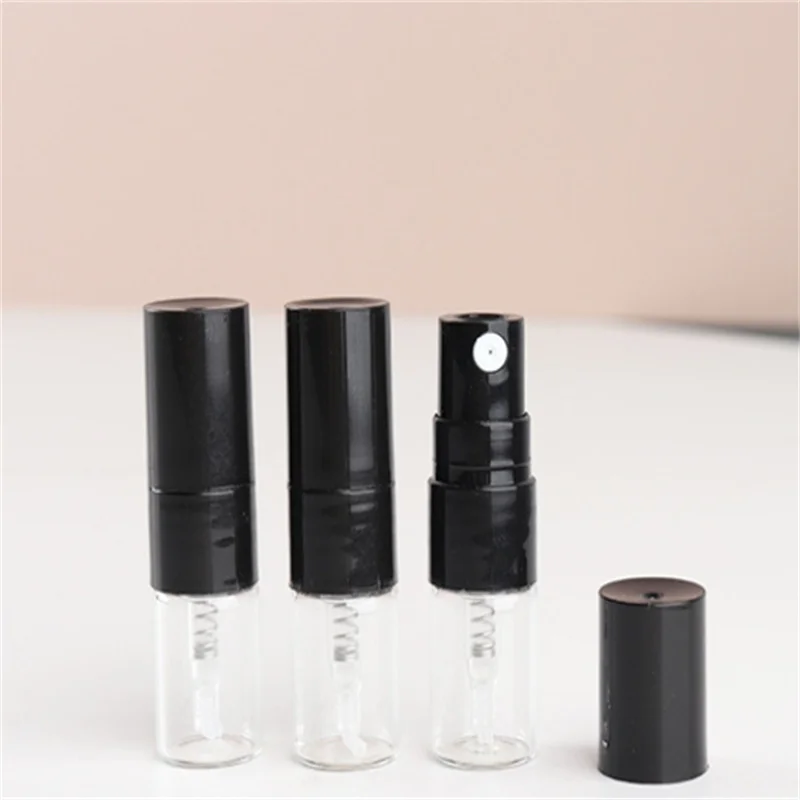 20/50/100/200pcs 1ML Portable Glass Spray Bottle Refillable Bottle Direct Pumping Sample Dispenser Fine Spray Perfume Bottle ﻿