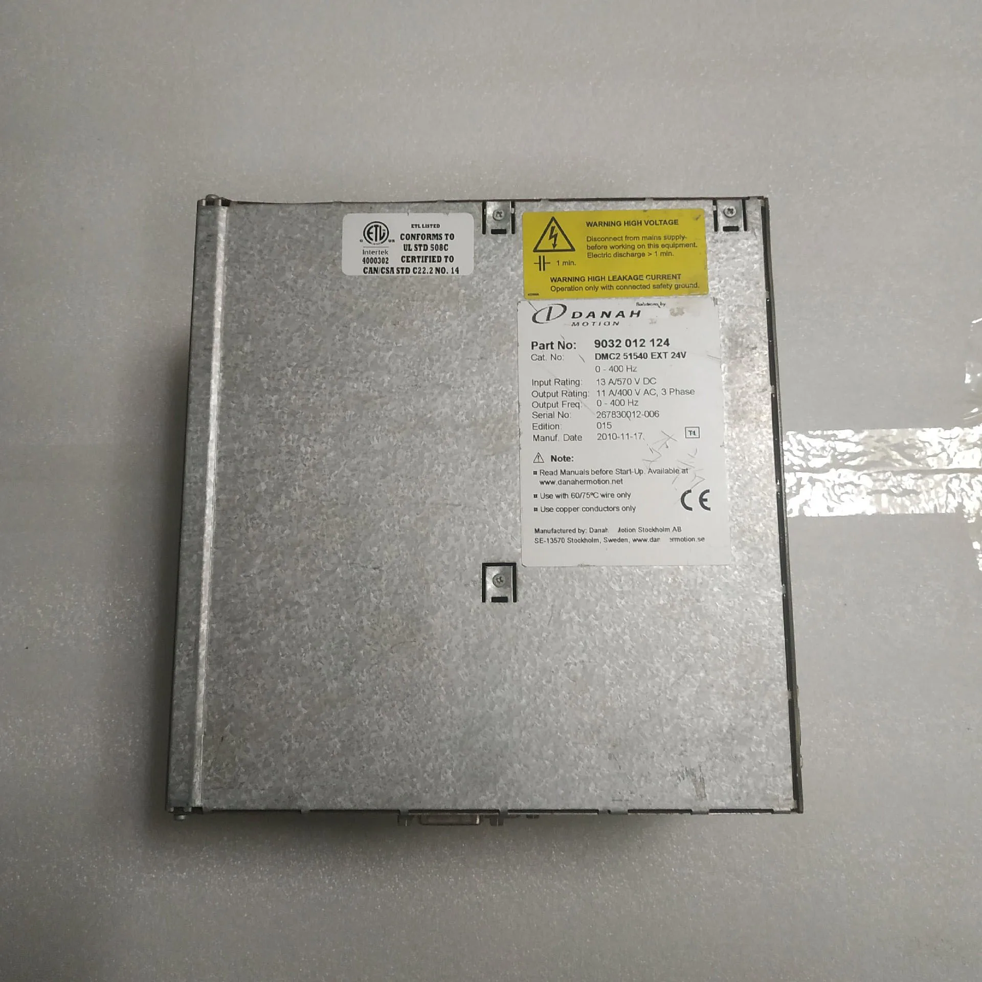 Сервопривод DMC2 51540 ext 24 В для Danaher DMC2 51540