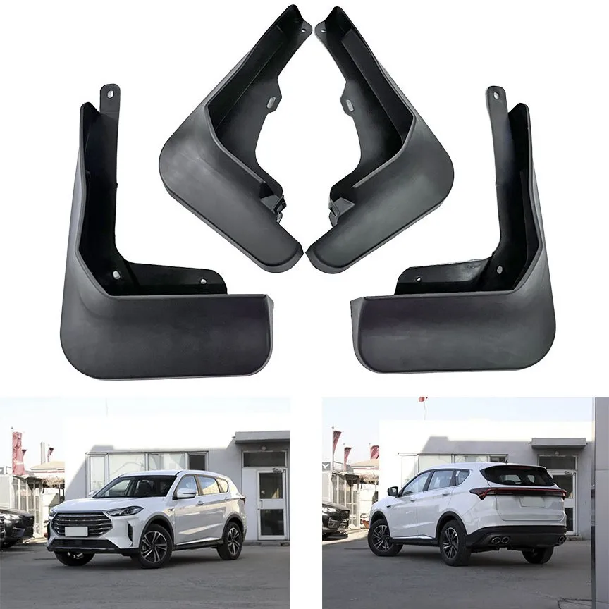 

4pcs Car Mudflaps with Screw Mud Flaps PP Splash Guards Mudguards Mud Flap for Chery JETOUR X70 PLUS 2021-2024 Front Rear Fender