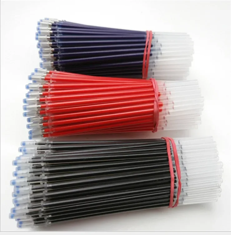 10/20/30 pcs/set 0.5mm Gel Pen Refills Red Blue Black Ink Stationery Writing Supplies Office Signature Rods Office School Needle