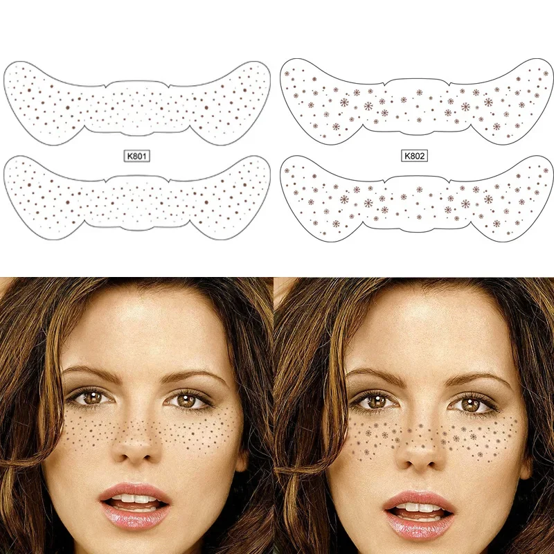 Sexy Fake Freckle Face Tattoo Heart Party Makeup Female Fashion Freckles Makeup Sticker