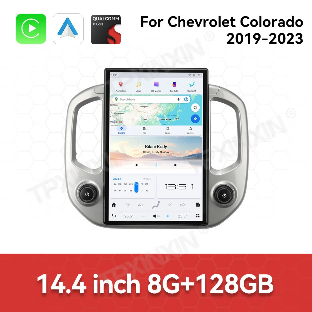 14.4 inch For Chevrolet Colorado 2014~2023 Android Carplay Car Radio Automotive Multimedia Stereo Player GPS Navigat Head Unit
