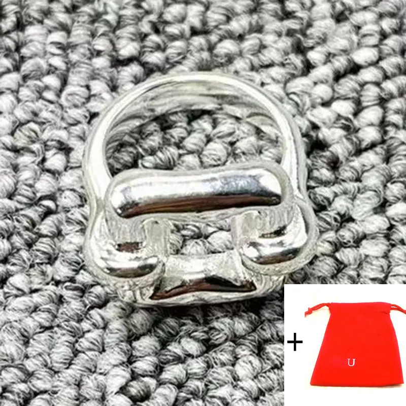 

New product 2023 new fashion electroplated silver 925 gold charm exquisite ring niche jewelry gift