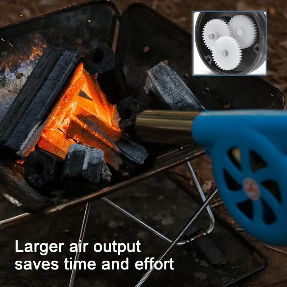 Small Hair Dryer Portable Camping Hand Blower for Bbq Outdoor Barbecue Fan with Strong Airflow Firewood Shaker Picnic