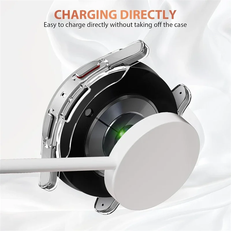 Protector Case For Samsung Galaxy Watch 8 7 6 5 4 40mm 44mm Soft TPU Screen Protector All Coverage Protective Cover Accessories