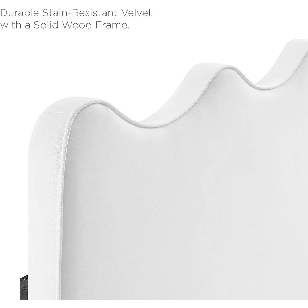 Cabeceira Athena Performance Velvet Full/Queen em branco