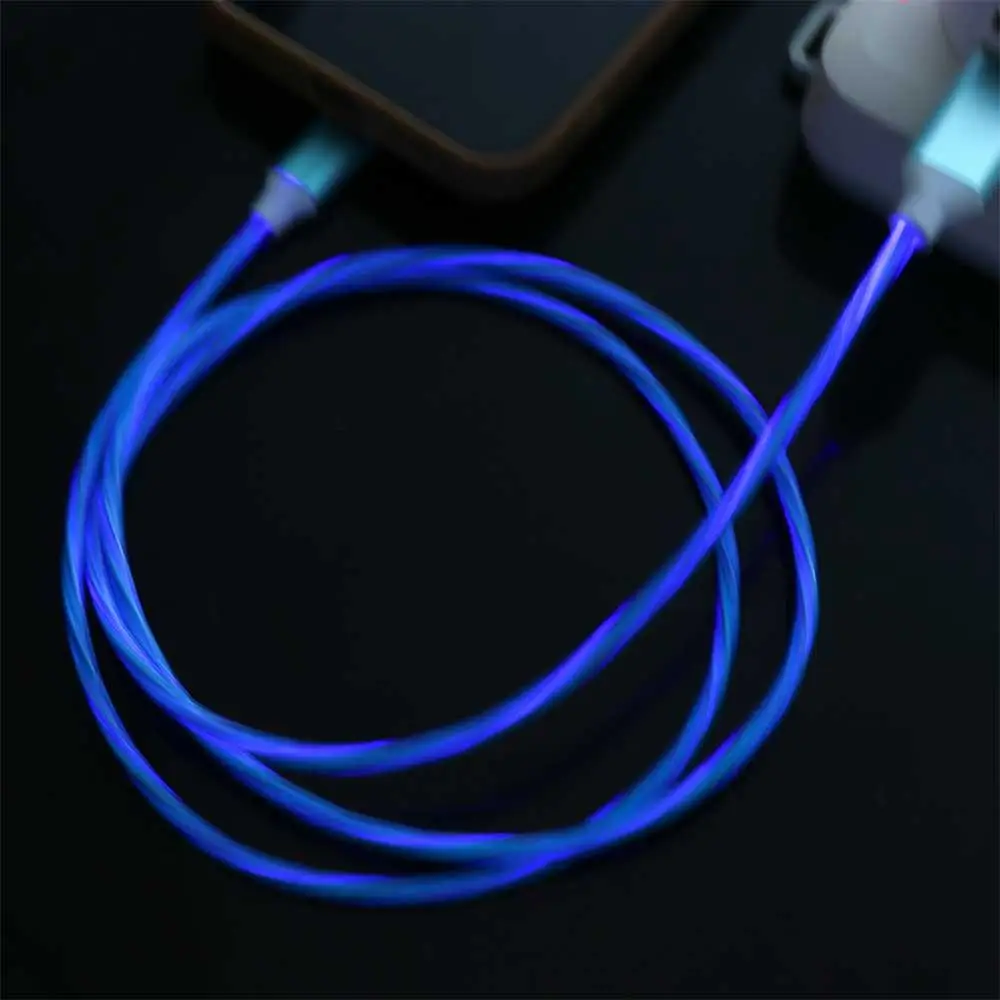 

Fast Charging Luminous Type C LED USB C Wire Data Line Mobile Phone Charging Cables Type C Data Cord Glowing Cable Charge Wire
