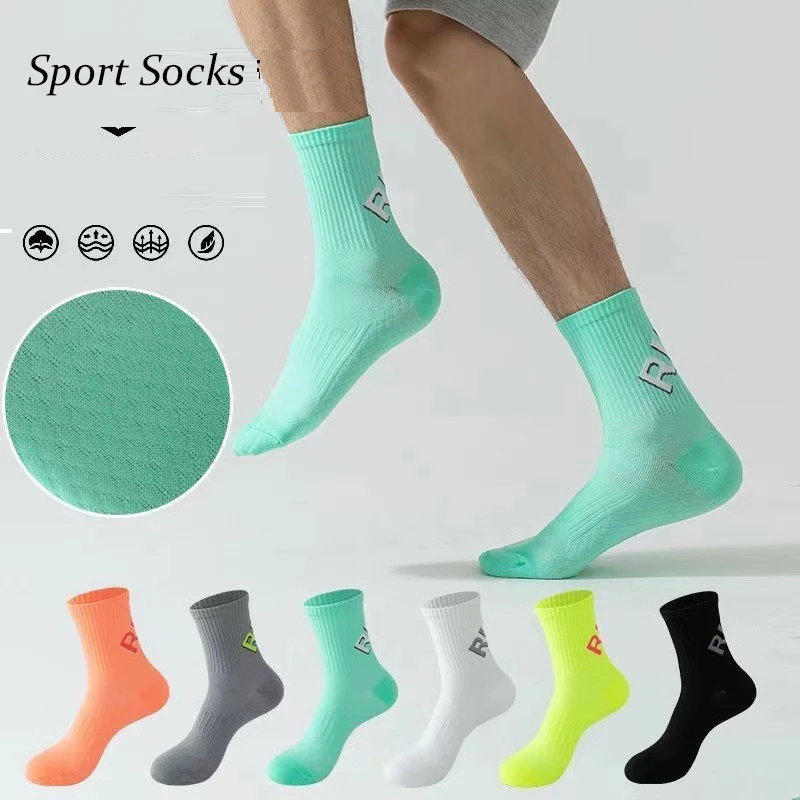 

New Outdoor Sports Marathon All Seasons Running Crew Socks Men/Women Colorful Quick Dry Exercise Fitness Training Crew Sock