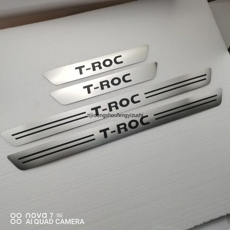 

2018 2019 2020 2021 For vw Volkswagen T-ROC TROC Stainless Steel Door Sill Scuff Plate Welcome pedal Car Accessories