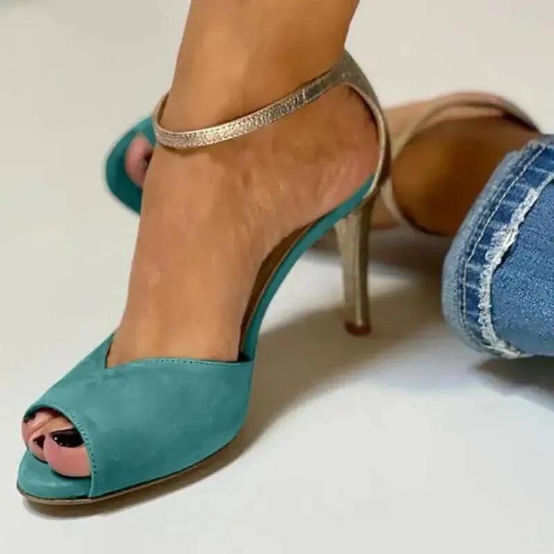

2025 Stiletto High Heels Women's Shoes Open Toe Sexy Sandals