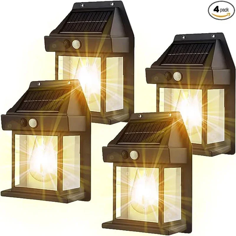 

Solar Wall Lamp Outdoor Waterproof Intelligent Induction Tungsten Filament Lamp Courtyard Garden Villa Lighting Night Light