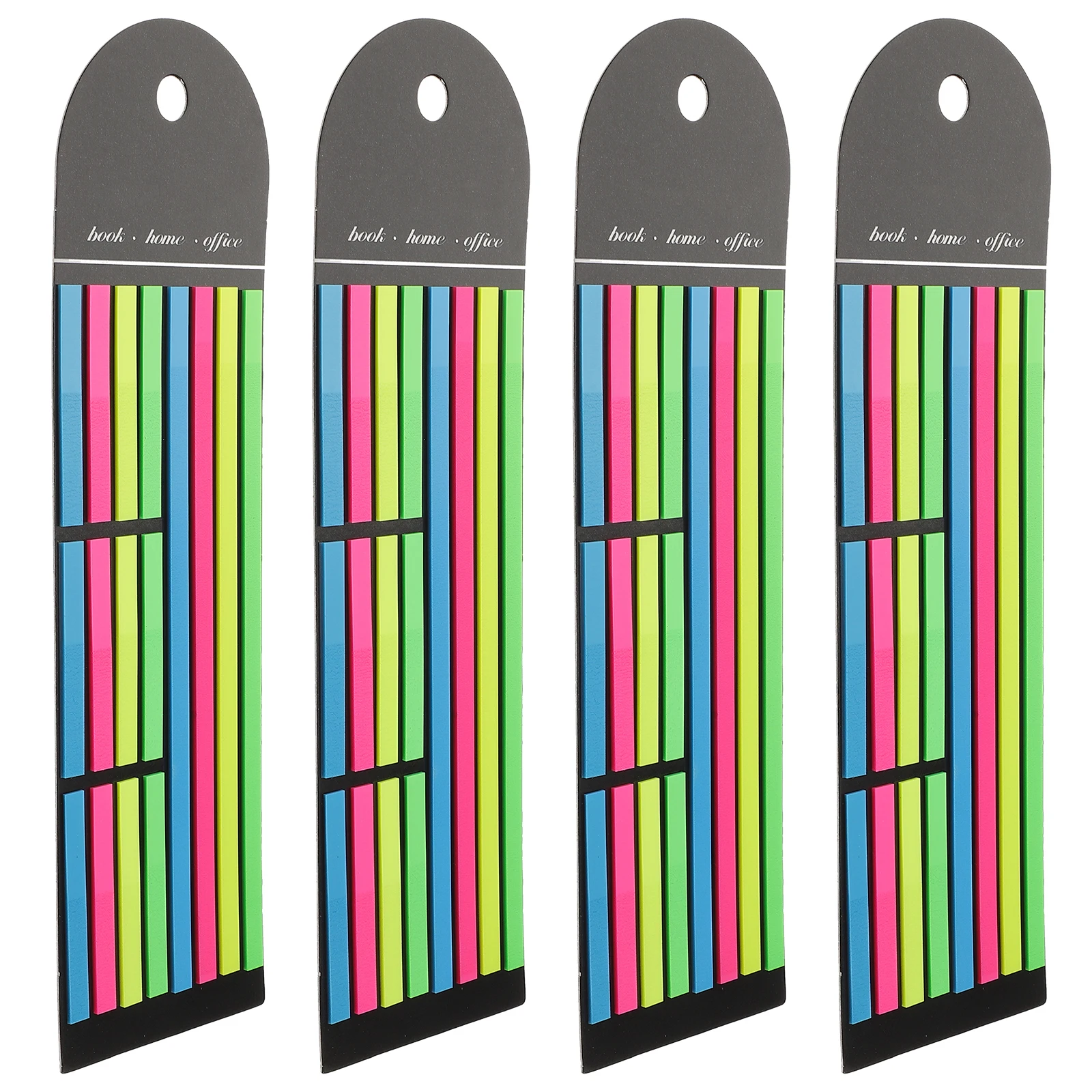 

4Pcs Long Highlighter Strips Fluorescent Bookmarks Colorful Sticky Tabs for Reading Difficulties and Annotation