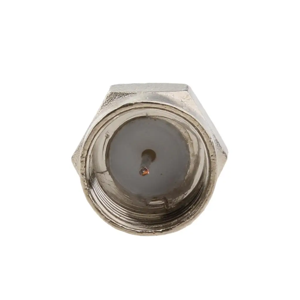 Alloy Terminator Connector Silver F-type Splitter Cable Adapter RF Port End Caps for Satellite Signal