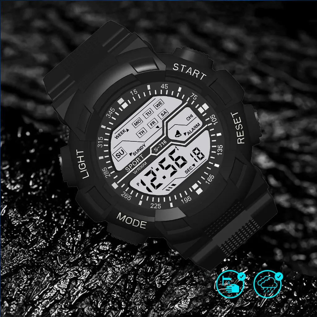 

Multi Function Sports Fashion Seven Colors Colorful Luminous Electronic Watch Exquisite Concise Fashion Silicone Strap