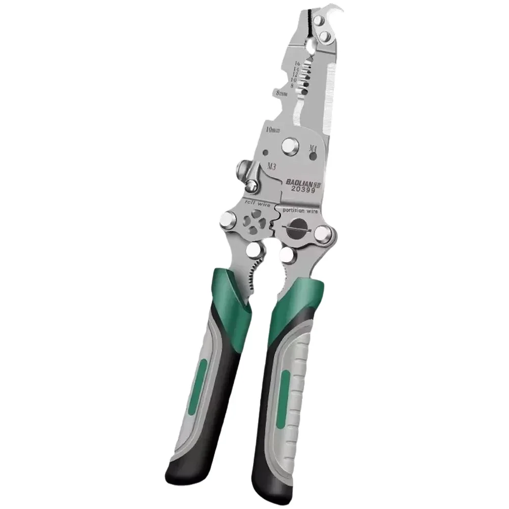 Wire stripping pliers, electrical special tools, multi-functional wiring stripping pliers, wire and cable crimping pliers