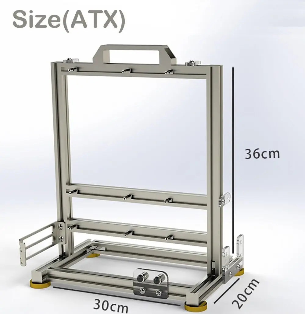 Banco de pruebas de PC, caja de ordenador al aire libre, chasis de placa base ATX ITX MATX, Marco desnudo de aluminio para 120 240 360,