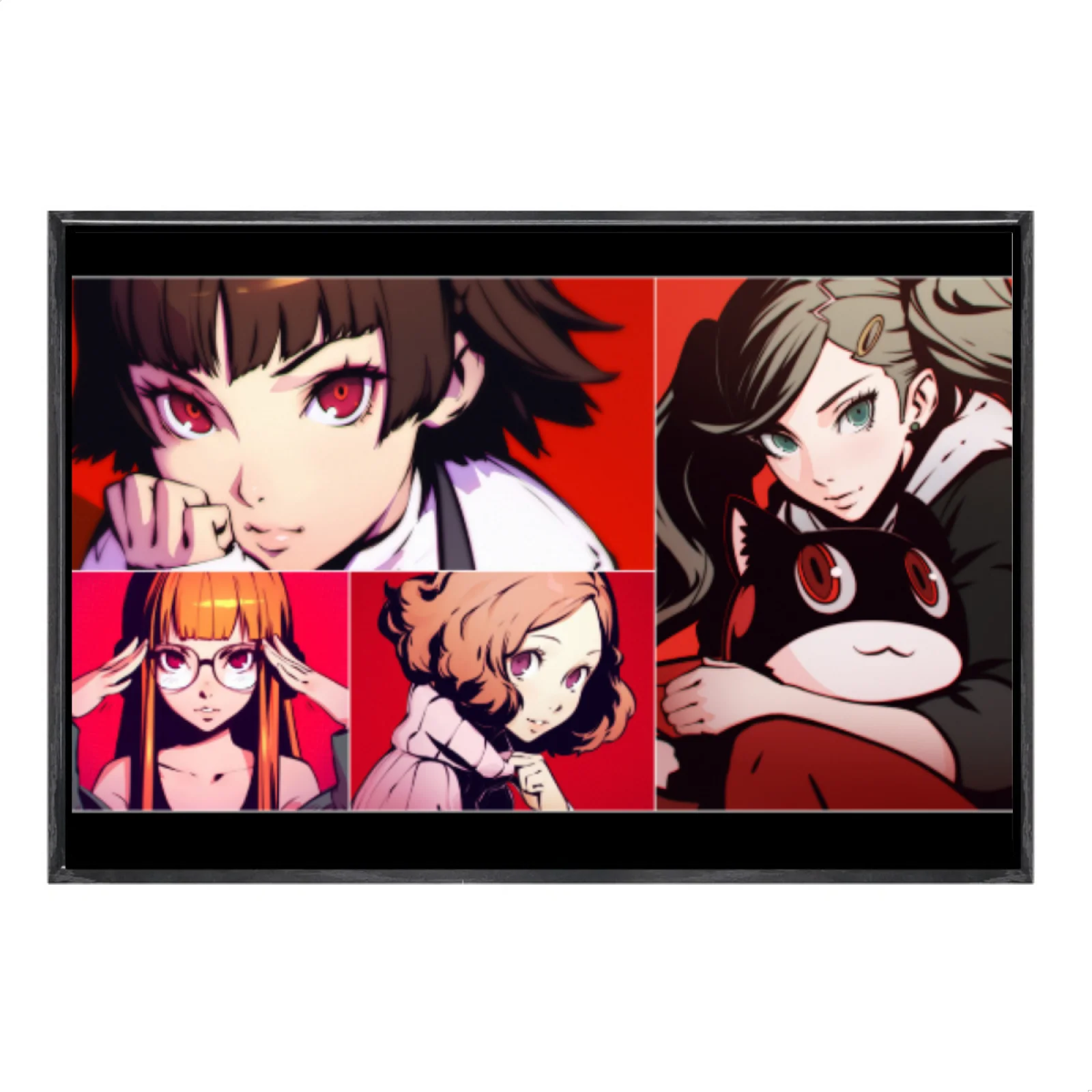 

Японская манга, многоразмерный холст, постер в двойной рамке, настенное искусство, темные души, домашний декор для гостиной, спальни