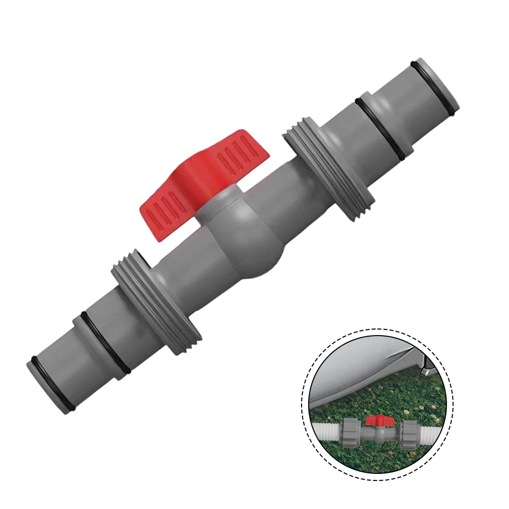 1PCS Pool Hose Connector Sand Filter System Hose Connector Pool Hose 38/32 Mm Swimming Pool Hose Connector Straight With Valve