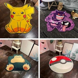 Pokemon Pikachu Carpet Cartoon 3D Irregular Gengar Charizard Snorlax Eevee Chair Floor Mat Bedroom Bedside Lounge Rug Home Decor