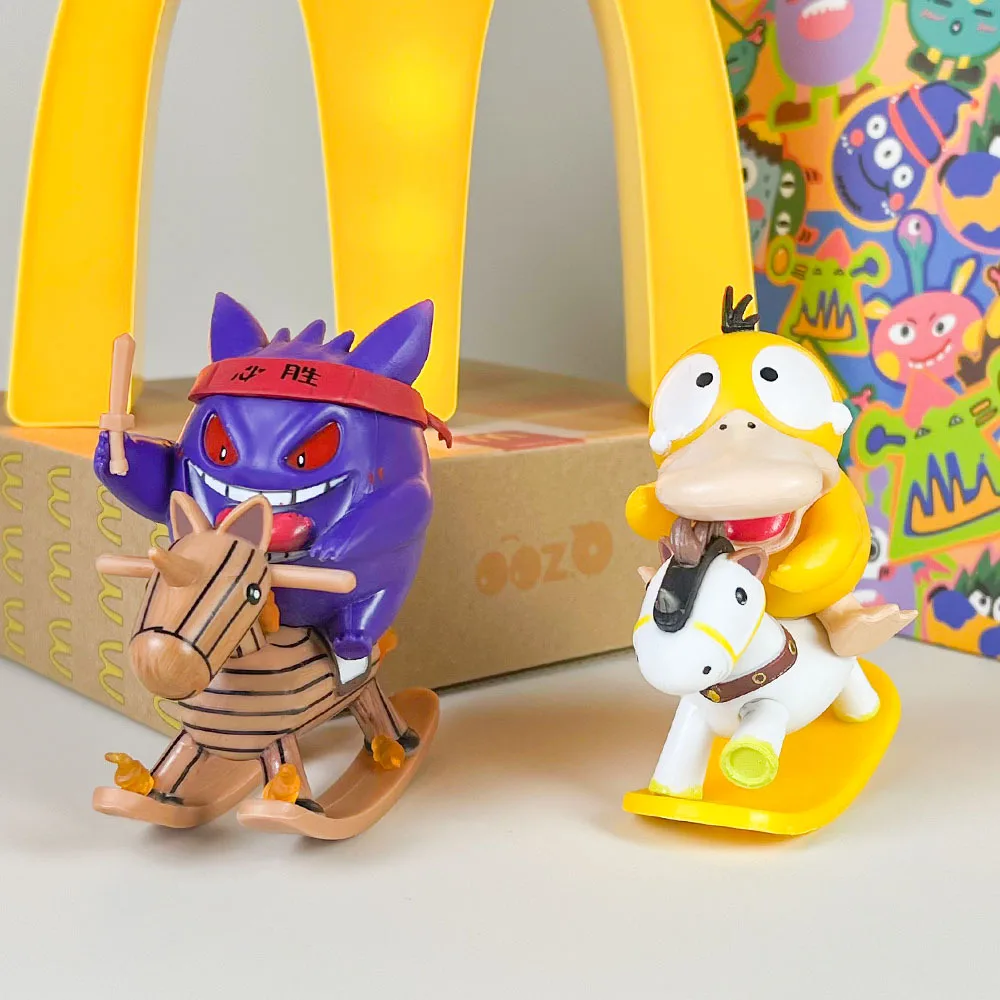 

Hot Sale Rocking Psyduck & Gengar Pokemon Figure Set Detachable Collectible Model Cute Desk Decor Gift for Anime Fans