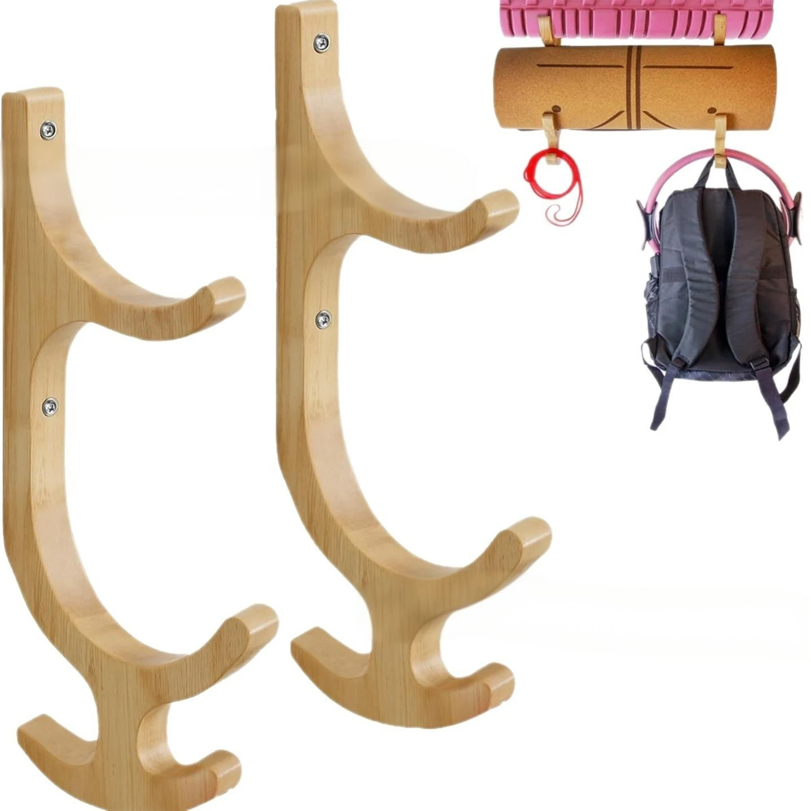 Home Gym Yoga - Uchwyt na taśmy oporowe, 2-częściowy, montowany