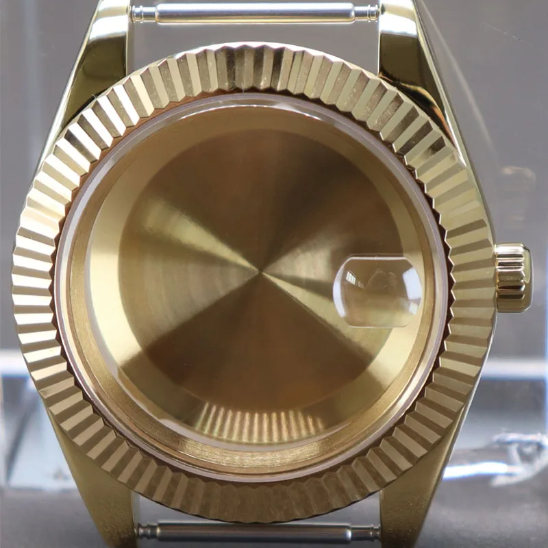 

Fluted 36mm/39mm Luxury Watch Case Sapphire Crystal Glass For Datejust NH35 NH36 NH38 4R36 Miyota8215 8205 Movements 28.5mm Dial