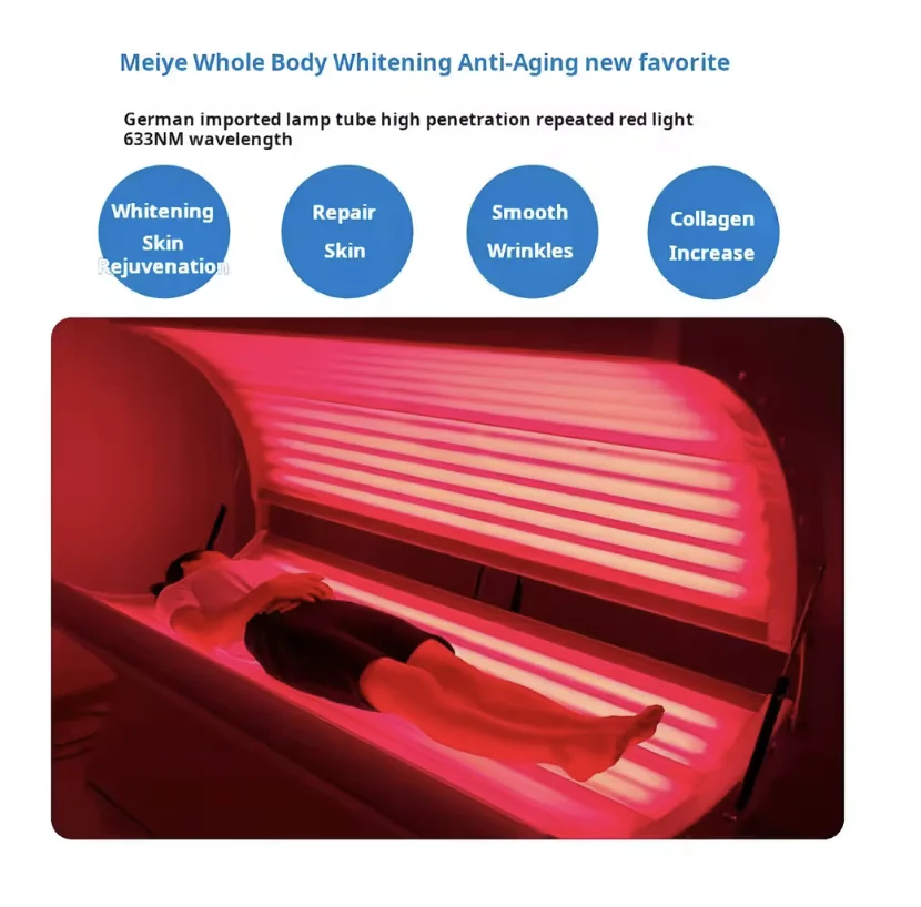 

Красная светотерапевтическая кушетка для спа-салонов и салонов красоты с сенсорным ЖК-экраном для использования в салонах и спа с красно-световой терапией