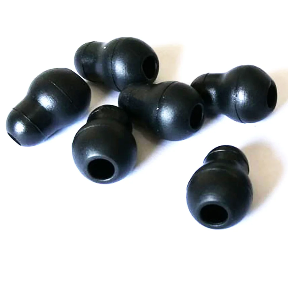 12 Pcs Ear Plugs Stethoscope Earbuds Tips Soft Replacement Black Spare Parts Silicone Comfort Seal Eartips