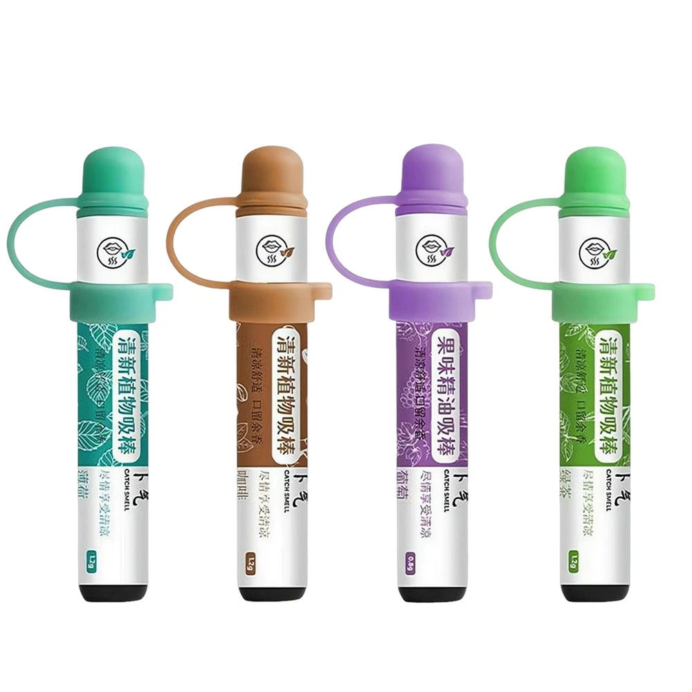 Herbal Fruit Inhaling Stick Air Freshening Pen Mint/Grape/Coffee Invigorating Aromatherapy Diffuser Smoking Cessation Stick
